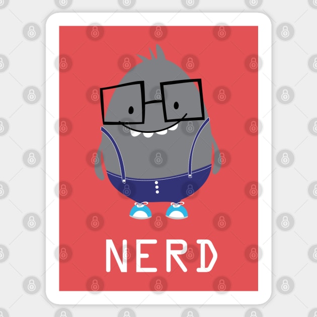 Nerd Monster Sticker by katelein